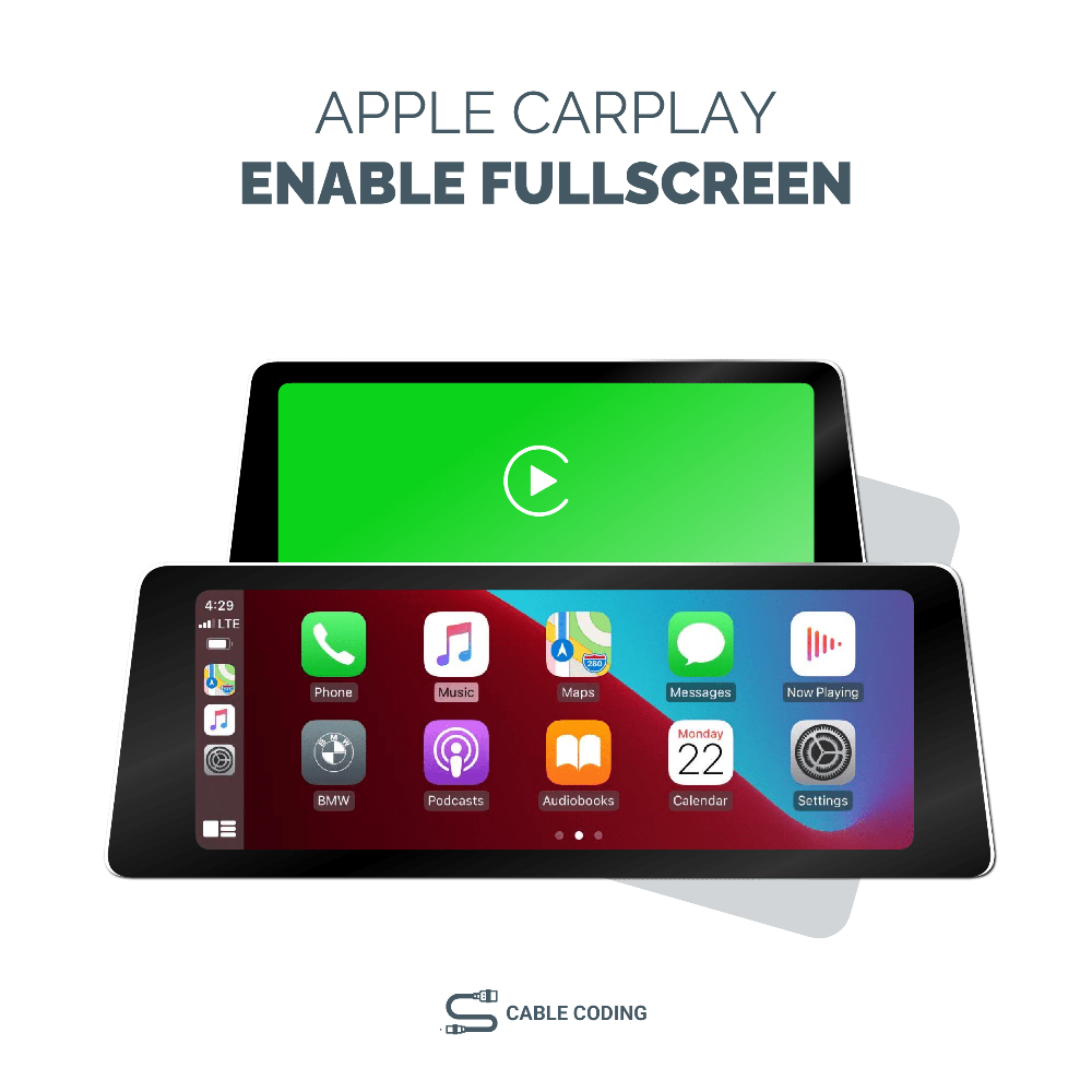 CHANGE SPLIT SCREEN CARPLAY TO FULLSCREEN - CABLE CODING - OEMNAVIGATIONS