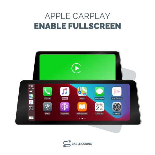 CHANGE SPLIT SCREEN CARPLAY TO FULLSCREEN - CABLE CODING - OEMNAVIGATIONS