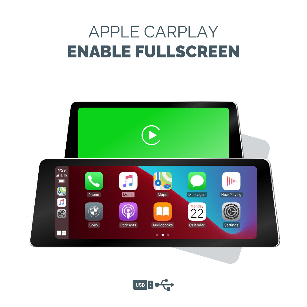 CHANGE SPLIT SCREEN CARPLAY TO FULLSCREEN - USB CODING EVO UNITS - OEMNAVIGATIONS